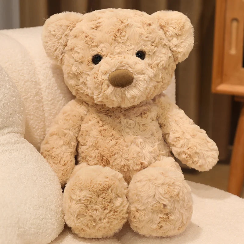 Curly Fur Twisted Teddy Bear Plush 30cm - Brown & Cream – Brown Teddy, 30cm