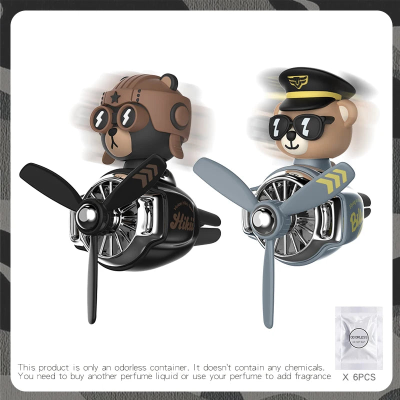 Pilot Bear DIY Car Air Freshener Vent Clip – 2PCS Shakes Odorless