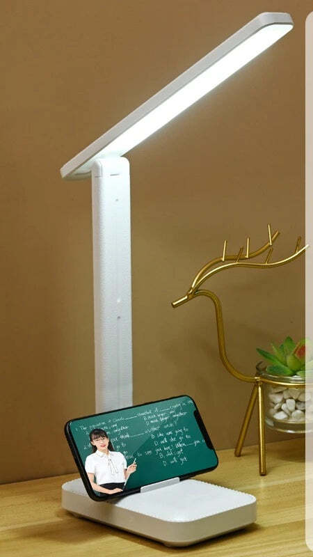 Foldable Eye-Care Desk Lamp - 3-Color Dimmable Reading Light