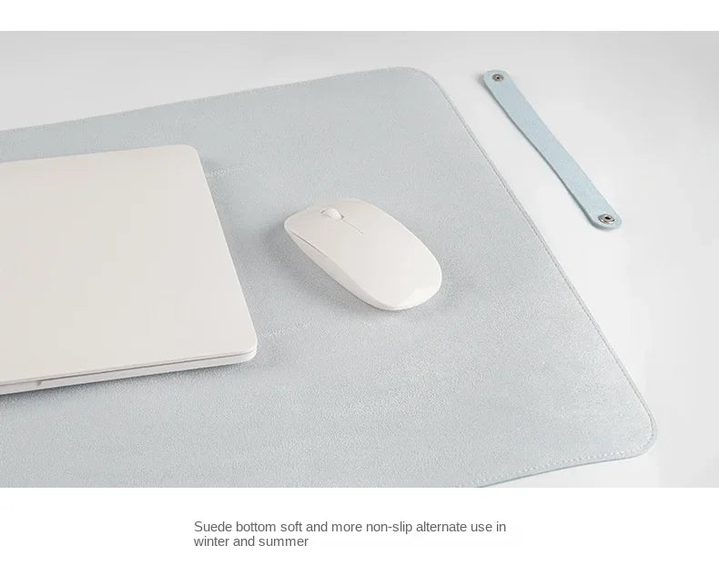 Large Office Desk Protector Mat - Vegan Leather Mouse Pad