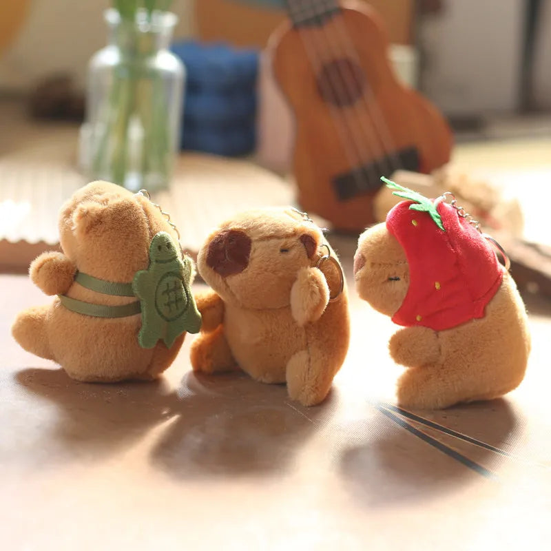 Mini Capybara Pendant Plush Keychain - 16 Variants