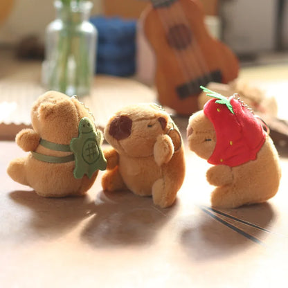 Mini Capybara Pendant Plush Keychain - 16 Variants