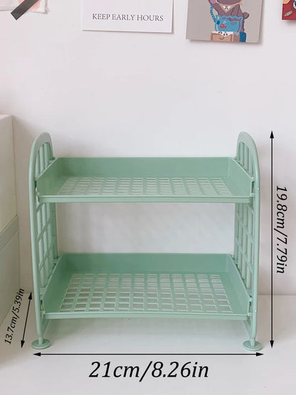 Desktop Storage Shelf Rack - 2-Tier Desk Organizer