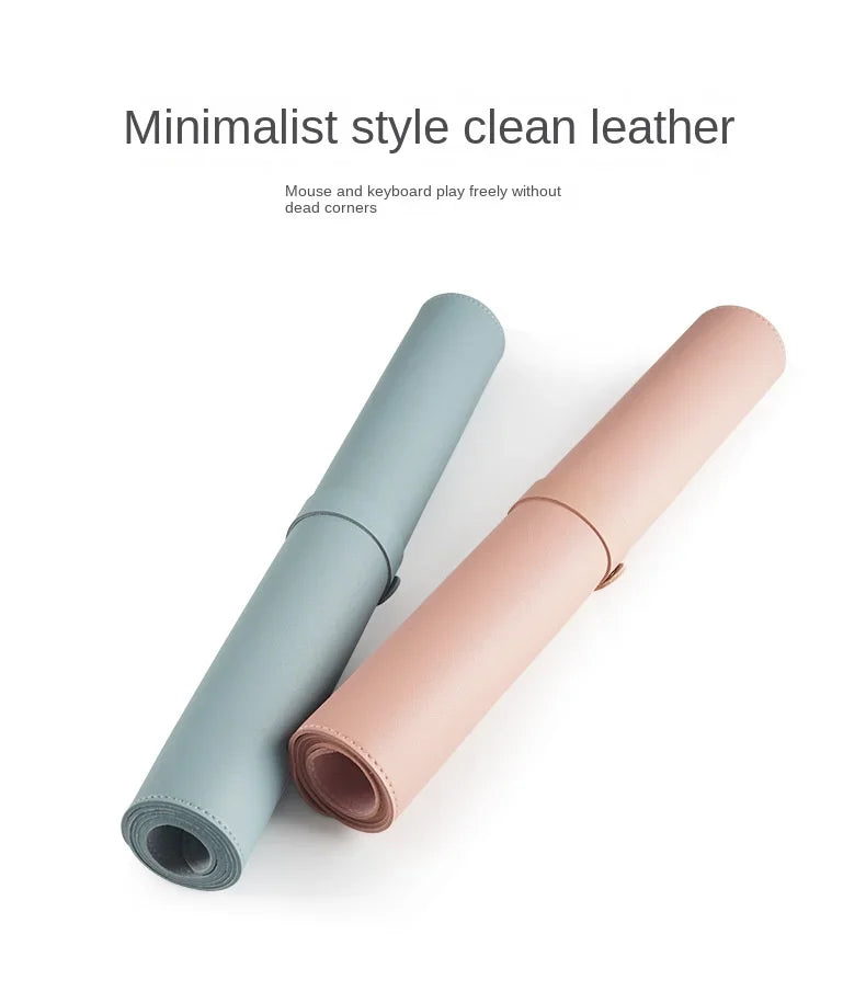 Large Office Desk Protector Mat - Vegan Leather Mouse Pad