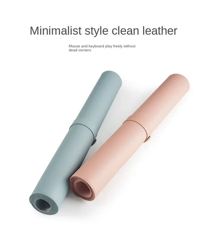 Large Office Desk Protector Mat - Vegan Leather Mouse Pad