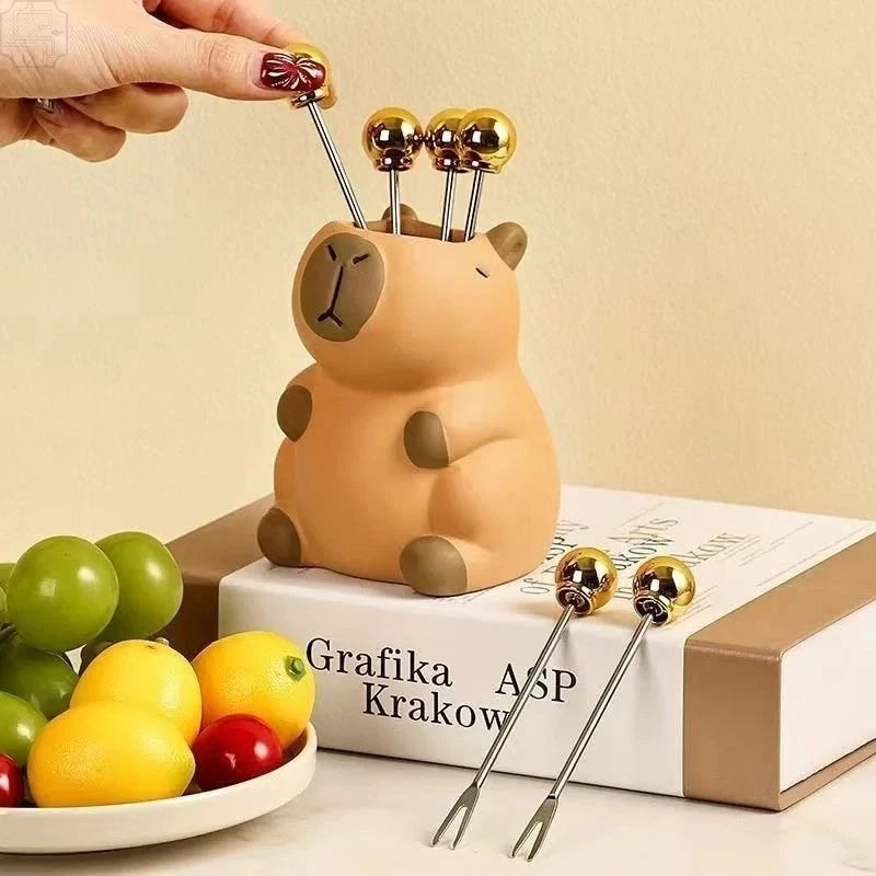 Capybara Pen Holder - Cute Desk Organizer for Stationery