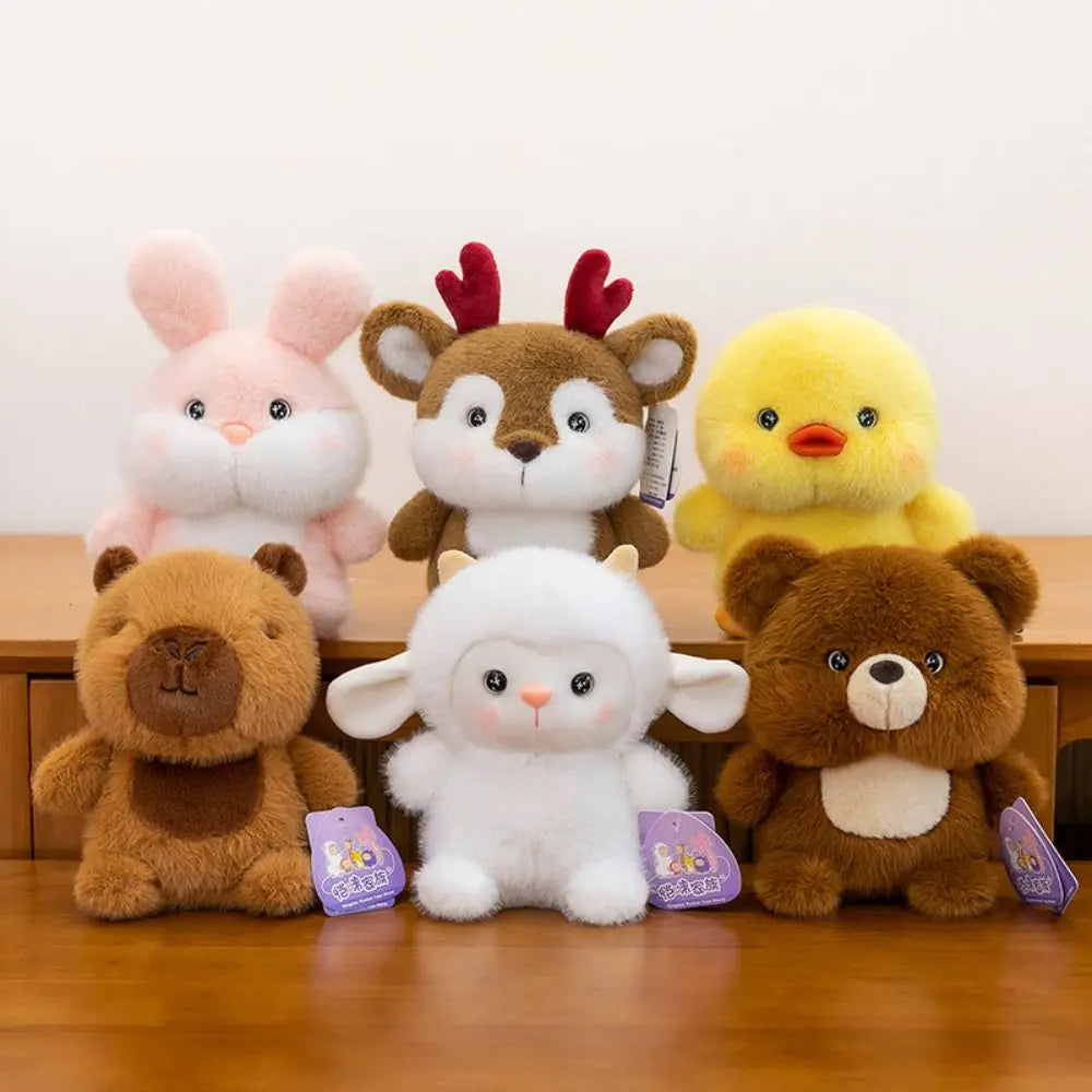 Kawaii Plush Animal Companion Doll - 7 Animal Variants