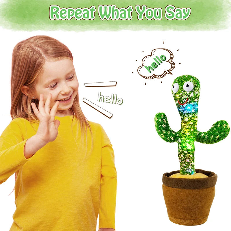 Dancing Cactus Toy - Singing 120 Songs Light-Up Plush