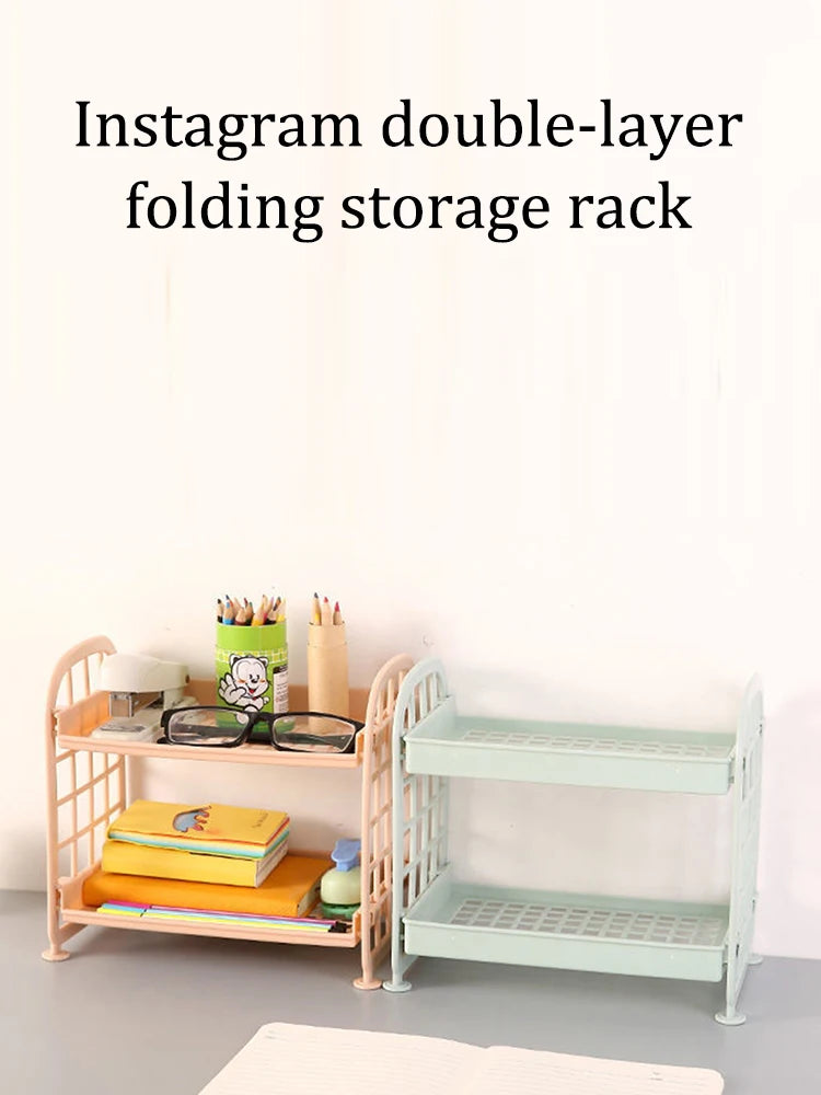 Desktop Storage Shelf Rack - 2-Tier Desk Organizer
