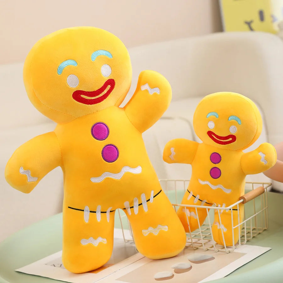 Christmas Gingerbread Man Plush Pillow - Holiday Decor