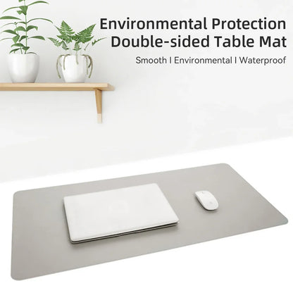 Large Office Desk Protector Mat - Vegan Leather Mouse Pad