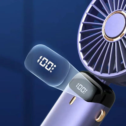 Portable 5-Speed Handheld Fan with LED Display
