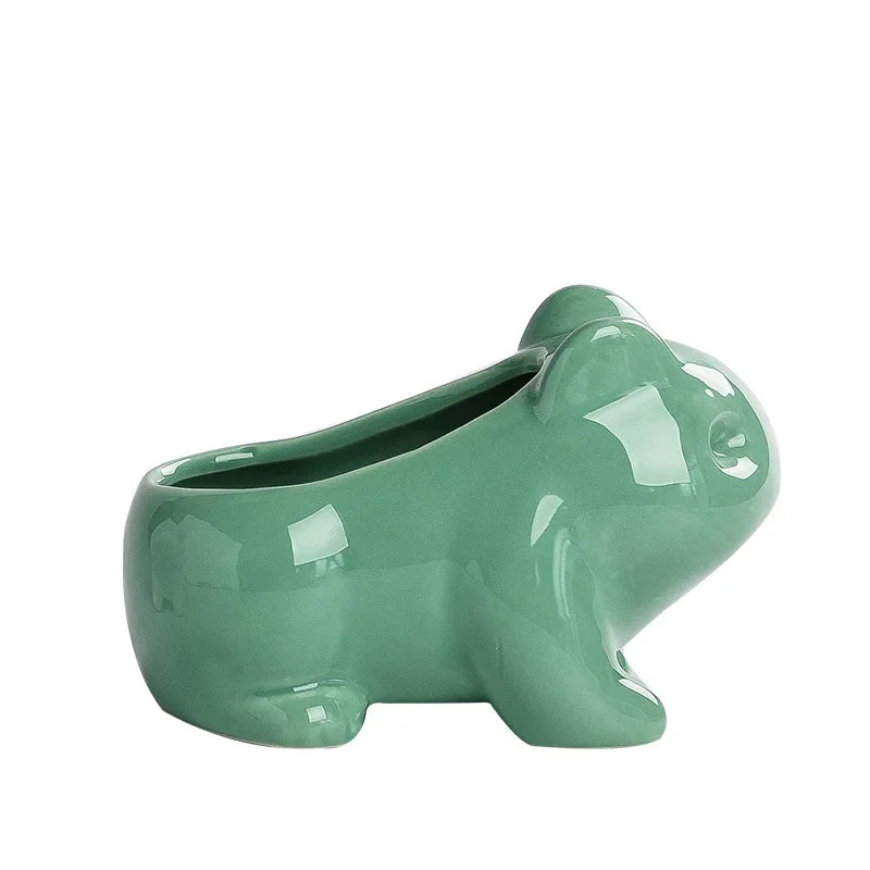 Cute Ceramic Mini Succulent Planter with Drainage