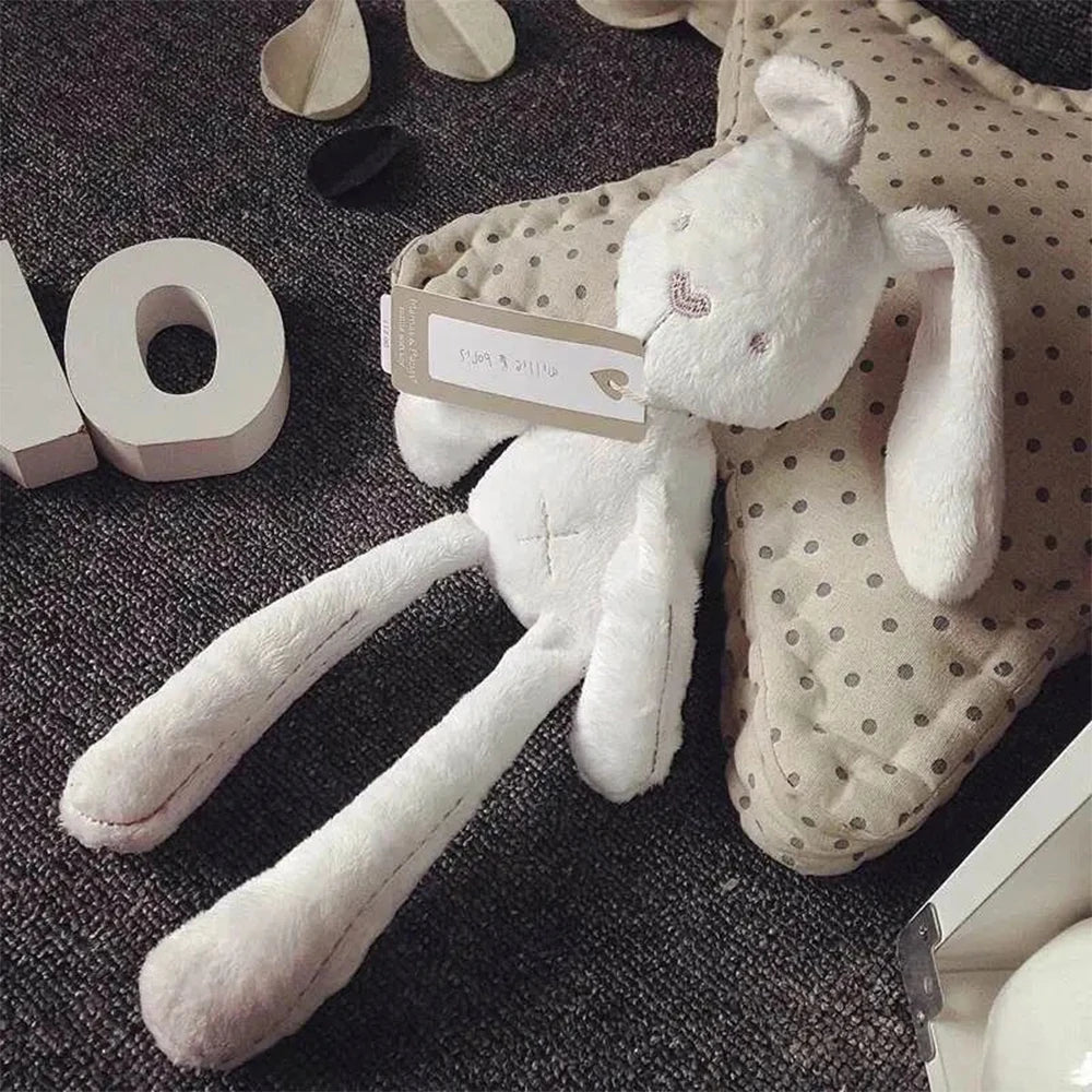 Long Ear Bunny Plush 42cm - Pink & White Rabbit Doll