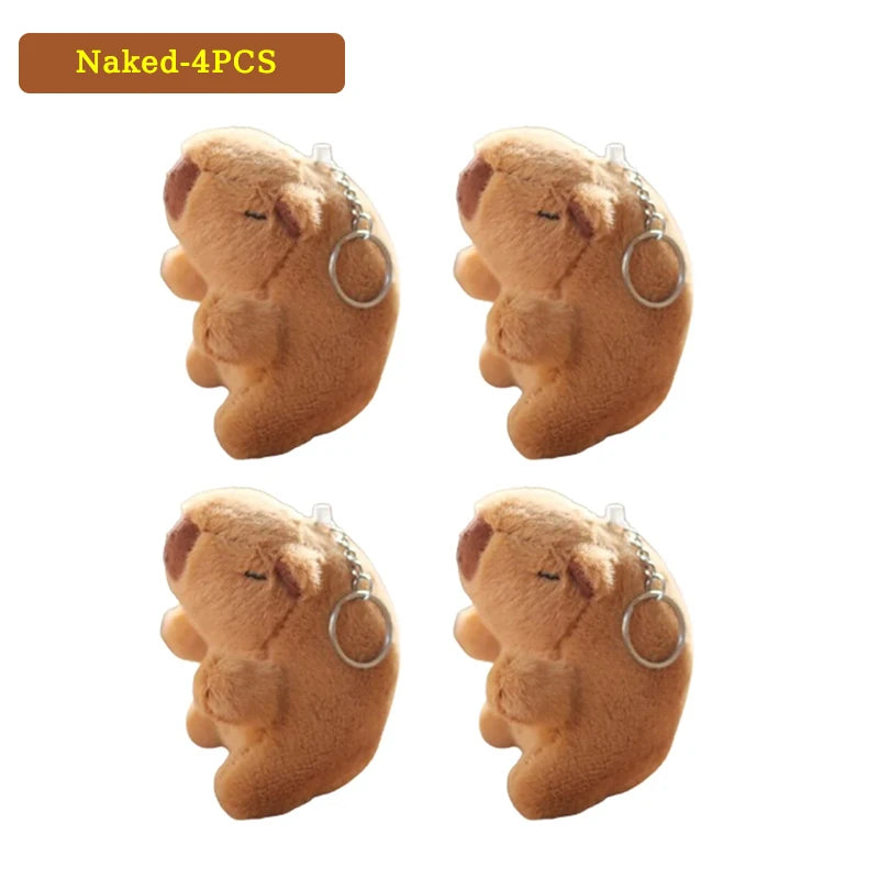 Mini Capybara Pendant Plush Keychain - 16 Variants – Naked 4PCS