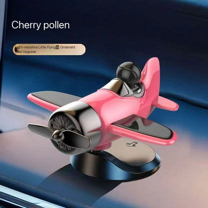 Solar-Powered 360° Rotating Mini Fan Dashboard Ornament – pink 1pc