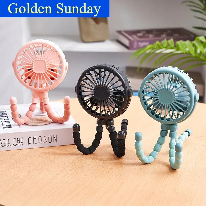 Cute Octopus USB Rechargeable Mini Fan