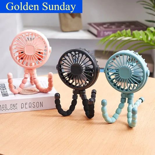 Cute Octopus USB Rechargeable Mini Fan