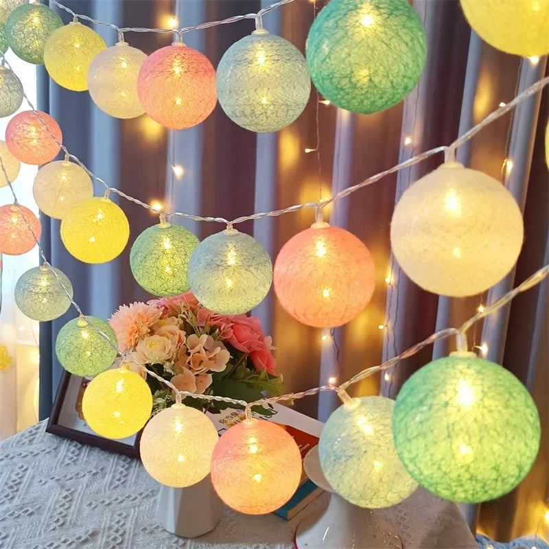 20LED Cotton Ball Fairy String Lights