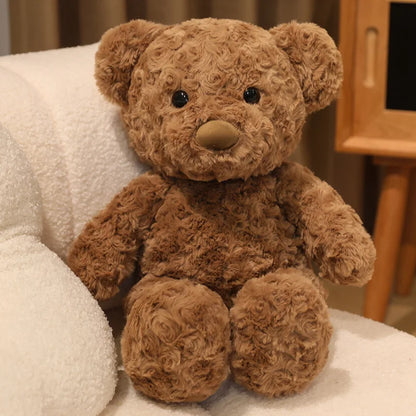Curly Fur Twisted Teddy Bear Plush 30cm - Brown & Cream – Cream Teddy, 30cm