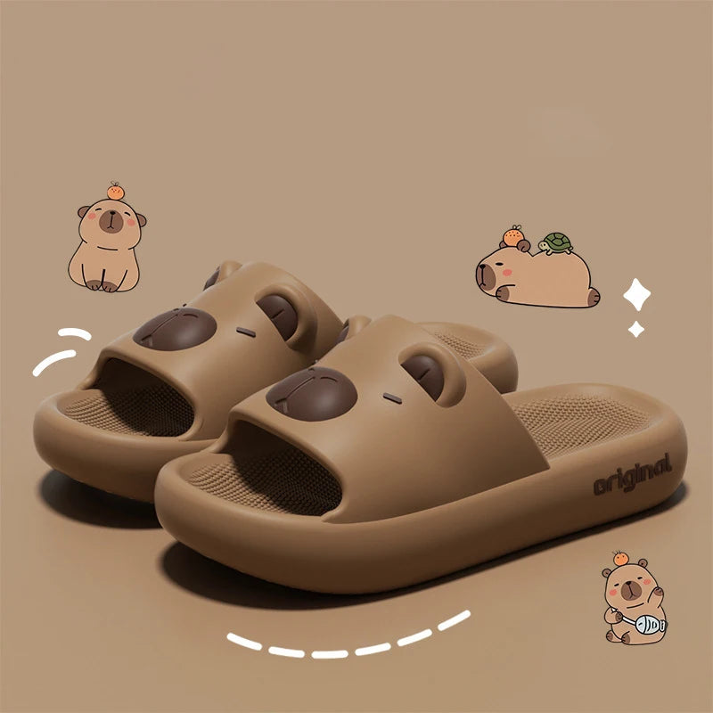 Cute Capybara Slippers - Soft Anti-Slip Kawaii Indoor Shoes EU 36-45