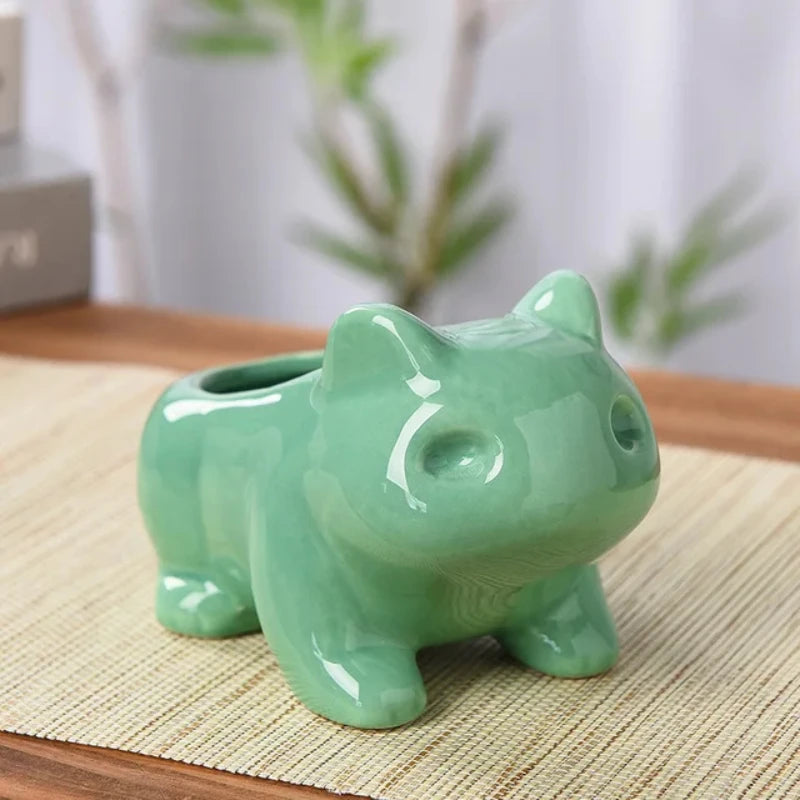Cute Ceramic Mini Succulent Planter with Drainage