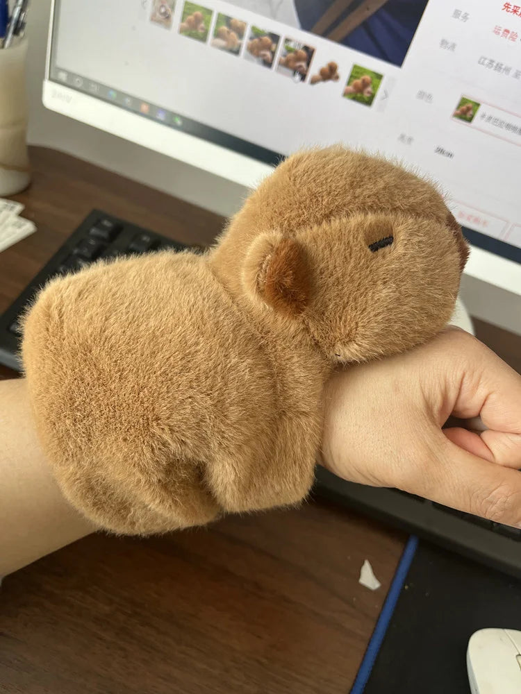Capybara Slap Wrap Bracelet Plush - Wrist Cuddle Toy