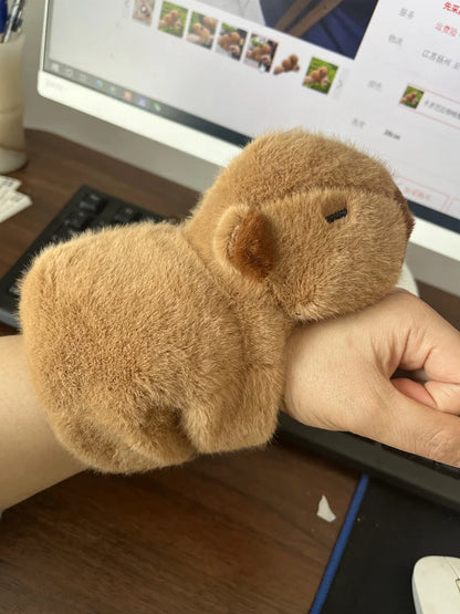 Capybara Slap Wrap Bracelet Plush - Wrist Cuddle Toy