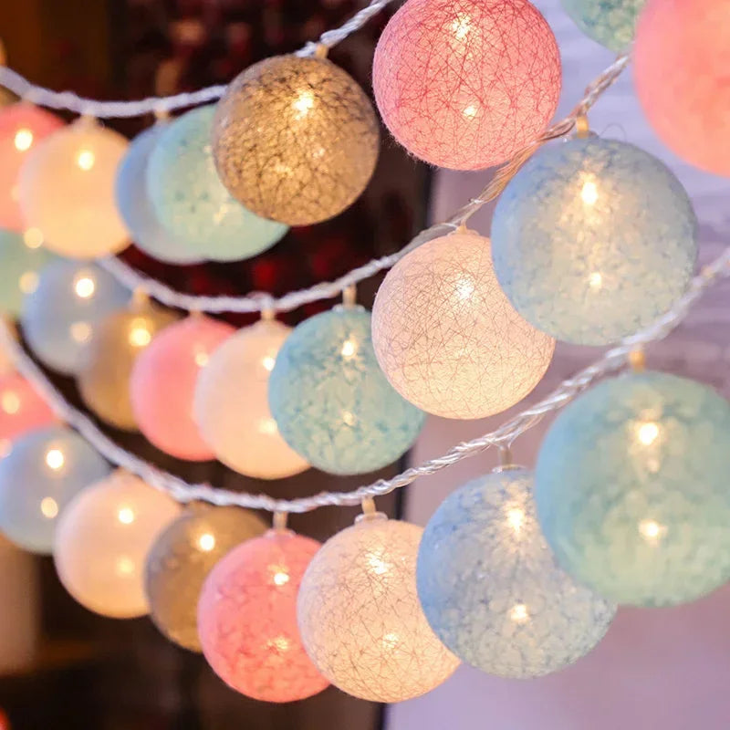 20LED Cotton Ball Fairy String Lights