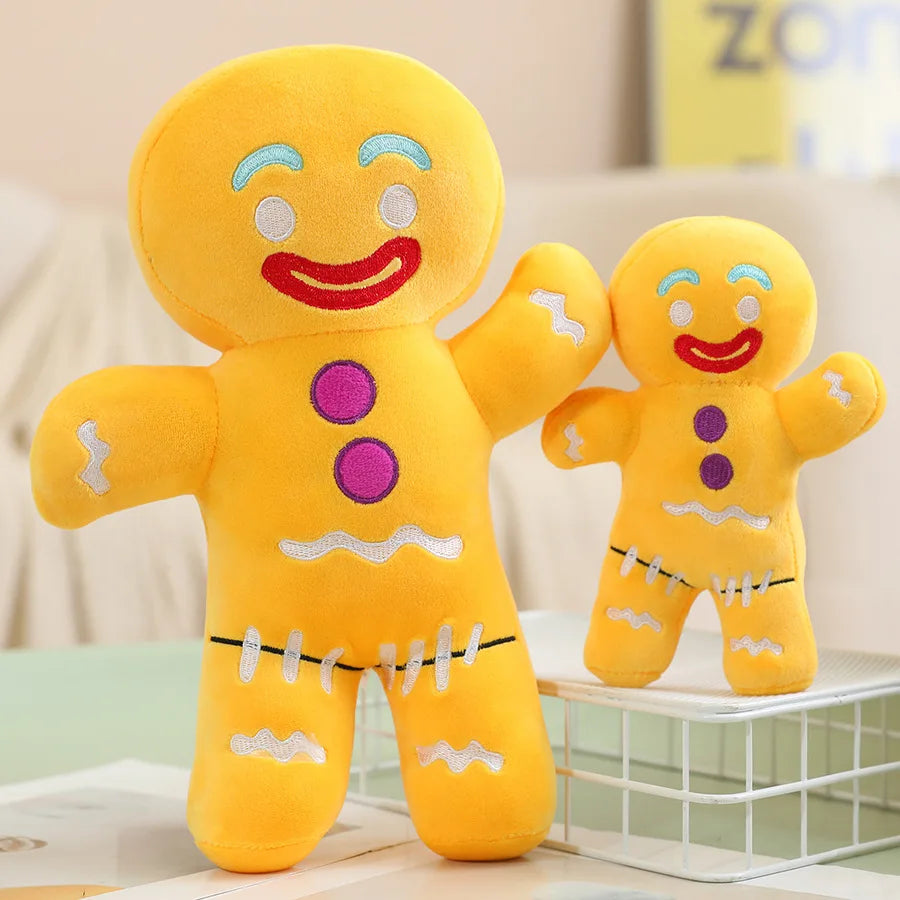 Christmas Gingerbread Man Plush Pillow - Holiday Decor