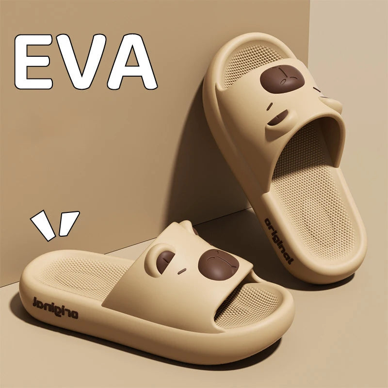 Cute Capybara Slippers - Soft Anti-Slip Kawaii Indoor Shoes EU 36-45