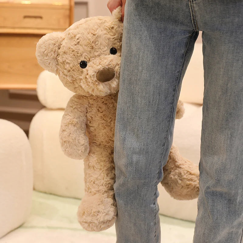 Curly Fur Twisted Teddy Bear Plush 30cm - Brown & Cream