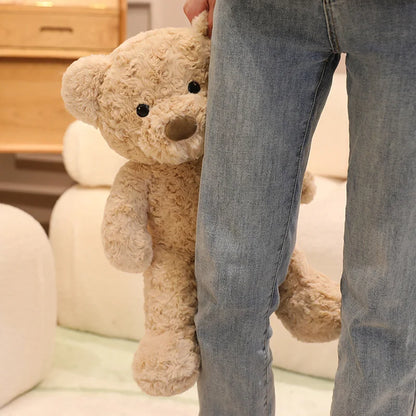 Curly Fur Twisted Teddy Bear Plush 30cm - Brown & Cream