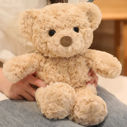 Curly Fur Twisted Teddy Bear Plush 30cm - Brown & Cream