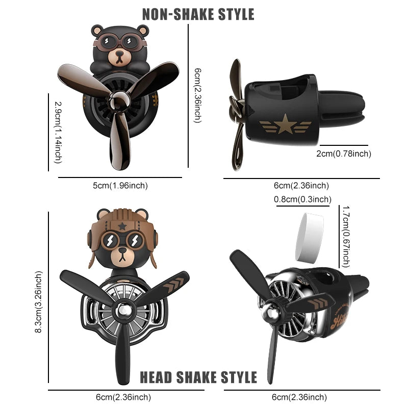 Pilot Bear DIY Car Air Freshener Vent Clip