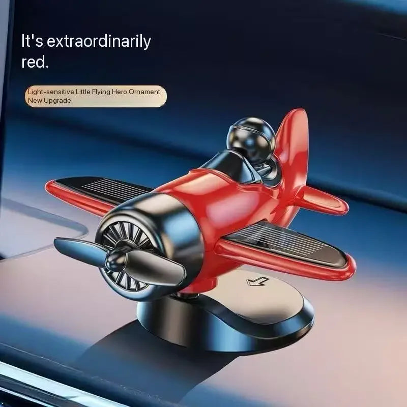 Solar-Powered 360° Rotating Mini Fan Dashboard Ornament