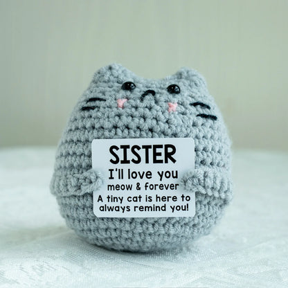 Handmade Crochet Positive Energy Shark Doll – Cat (Gray) To My Love