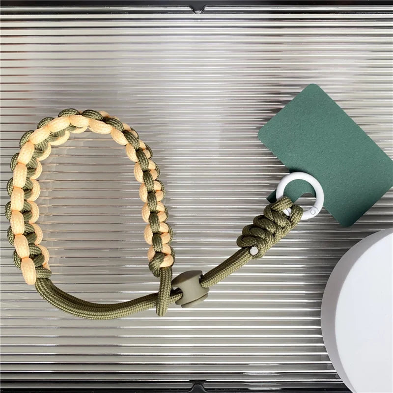 Handwoven Wrist Strap Phone Lanyard – green