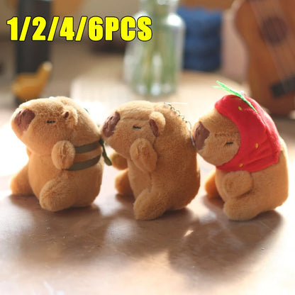 Mini Capybara Pendant Plush Keychain - 16 Variants