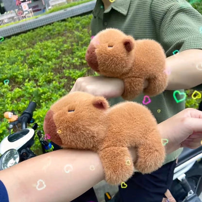 Capybara Slap Wrap Bracelet Plush - Wrist Cuddle Toy