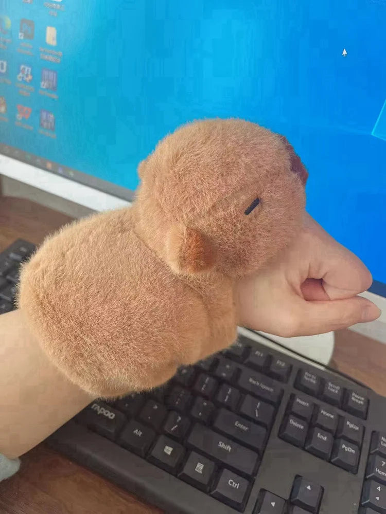 Capybara Slap Wrap Bracelet Plush - Wrist Cuddle Toy