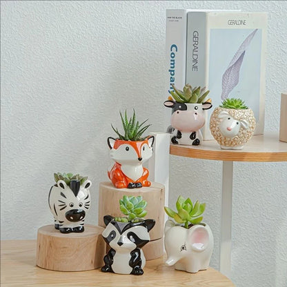 Cute Animal-Themed Ceramic Succulent Planter