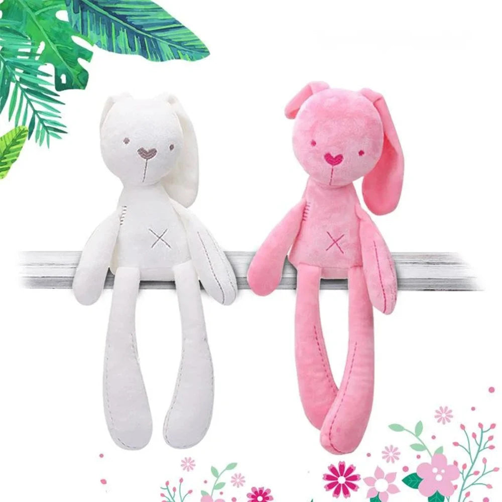 Long Ear Bunny Plush 42cm - Pink & White Rabbit Doll