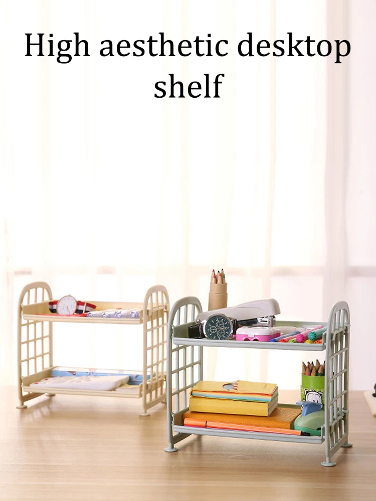 Desktop Storage Shelf Rack - 2-Tier Desk Organizer