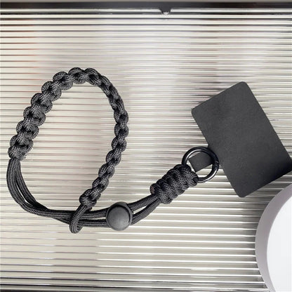 Handwoven Wrist Strap Phone Lanyard – black