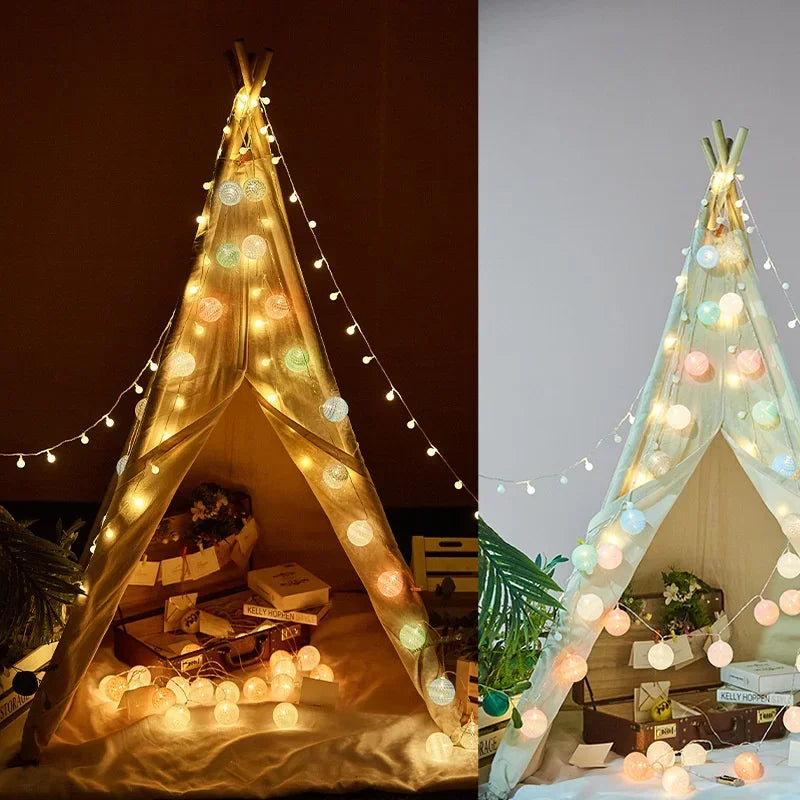20LED Cotton Ball Fairy String Lights
