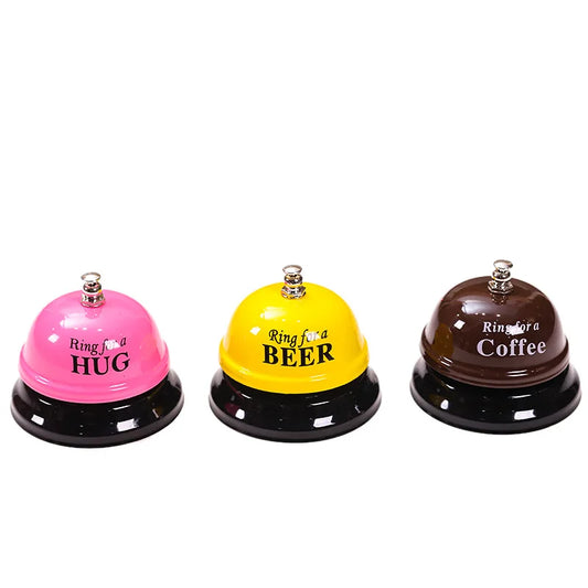 Novelty Service Call Bell - 'Ring for a Hug / Beer / Coffee'