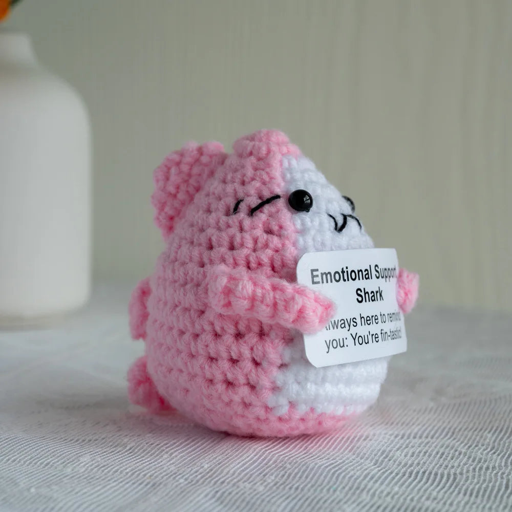 Handmade Crochet Positive Energy Shark Doll – Bee (Yellow Black Alt)