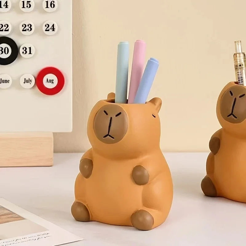 Capybara Pen Holder - Cute Desk Organizer for Stationery
