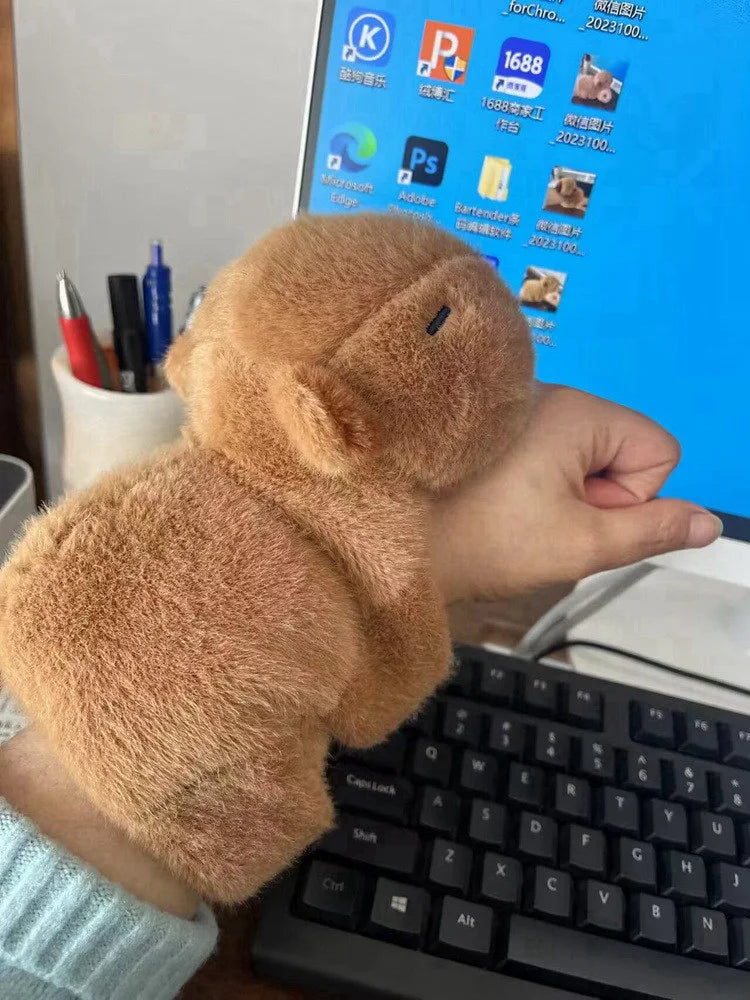 Capybara Slap Wrap Bracelet Plush - Wrist Cuddle Toy